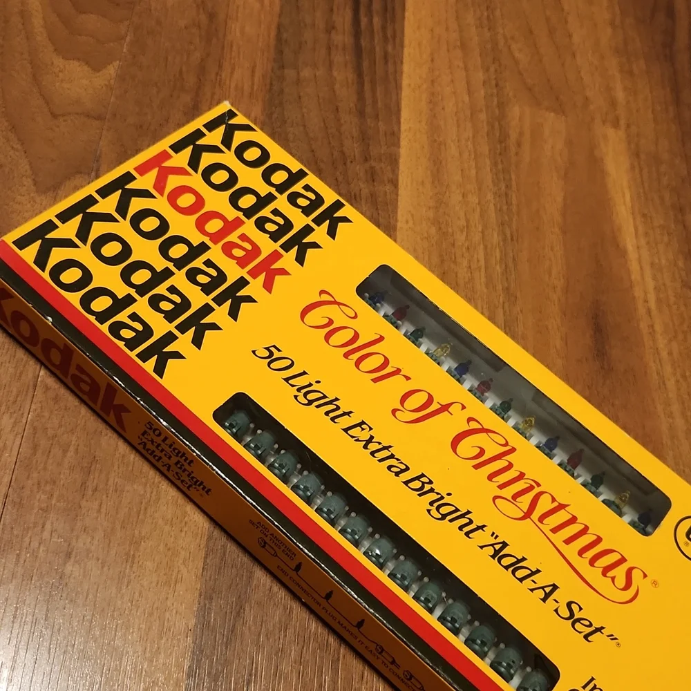 Kodak Vintage Color of Christmas Boxed Set of 50 Colored String Lights